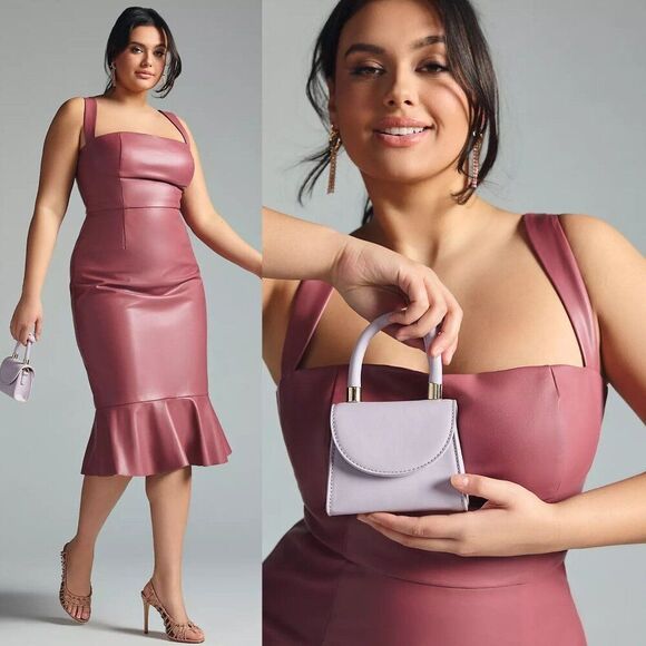 Hutch Dresses & Skirts - Hutch Square-Neck Faux Leather Dress 12